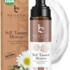 Self Tanner Mousse - USA Made with Natural & Organic Ingredients, Self Tanning Mousse for Dark Fake Tan, Sunless Tanner, Clear & Non Toxic Tanning Foam for Streak Free Finish & Natural Glow