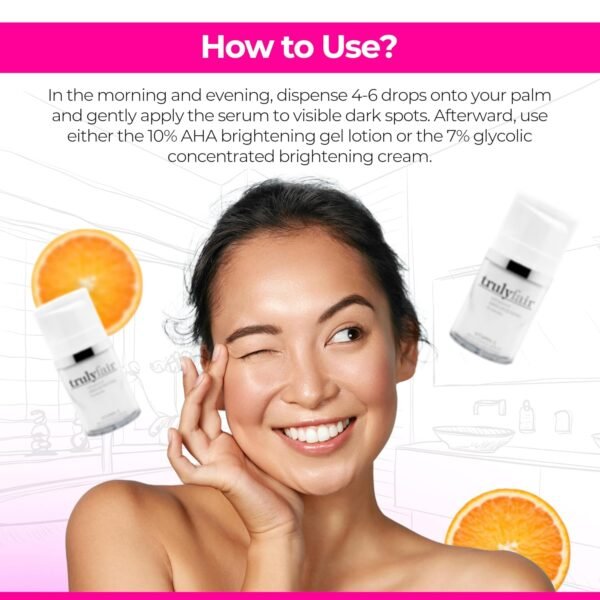 Vitamin C Brightening Serum for women - Hyaluronic Acid Serum for Skincare - Brightening, Anti-Wrinkle Serum - Hydrating, Anti-Ageing Serum - Paraben-free - 1 oz