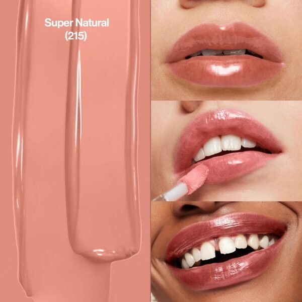 81Tq4vn40ZL._SL1500_.jpg Revlon Super Lustrous Lip Gloss, Non-Sticky, Hydrating, High Shine Finish, 215 Super Natural, 0.13 oz
