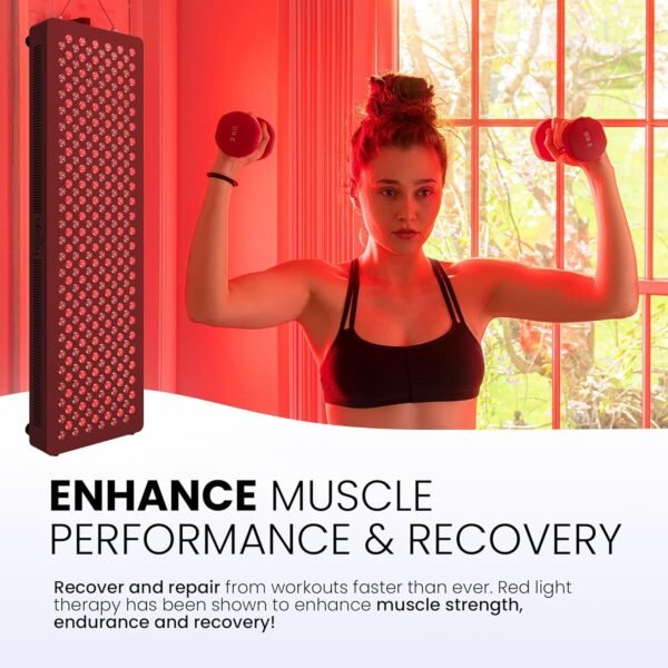 81TsPPzDGCL._AC_SL1500_.jpg Hooga Red Light Therapyfor Face & Body, 60 LEDs, 660nm Red 850nm Near Infrared with Timer for Pain Relief, Skin Health, Anti-Aging, Sleep, Energy & Recovery, Includes Hanging Kit & Handle - HG300