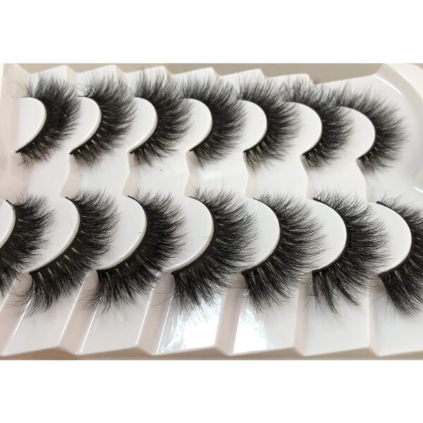 81UvNK4MXS._SL1500_.jpg Pooplunch False Eyelashes Cat Eye Wispy Faux Mink Lashes Pack Fluffy Short Natural Fake Lashes 7 Pairs Multipack