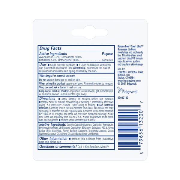 81VHhS1qJL._SL1500_.jpg Banana Boat Sport Ultra SPF 50 Lip Sunscreen 2 Pack | SPF Lip Balm, Banana Boat Sunscreen for Lips, Beach Essentials, Beach Necessities, Summer Essentials, Sun Care, Sunblock for Lips, Twin Pack