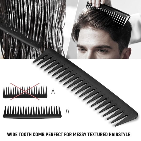 SalonSilk Hair Brush for Men, 5PCS Men Hair Brush & Styling Comb Set - Professional Barber Tools for All Hair Types, Perfect for Styling, Grooming, and Detangling
