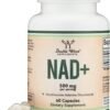 NAD Supplement for Anti Aging and Cell Regeneration (500mg of 95% Pure NAD+ Per Serving, 30 Day Supply) Similar to Nicotinamide Riboside (Third Party Tested, Vegan Safe, Non-GMO) by Double Wood