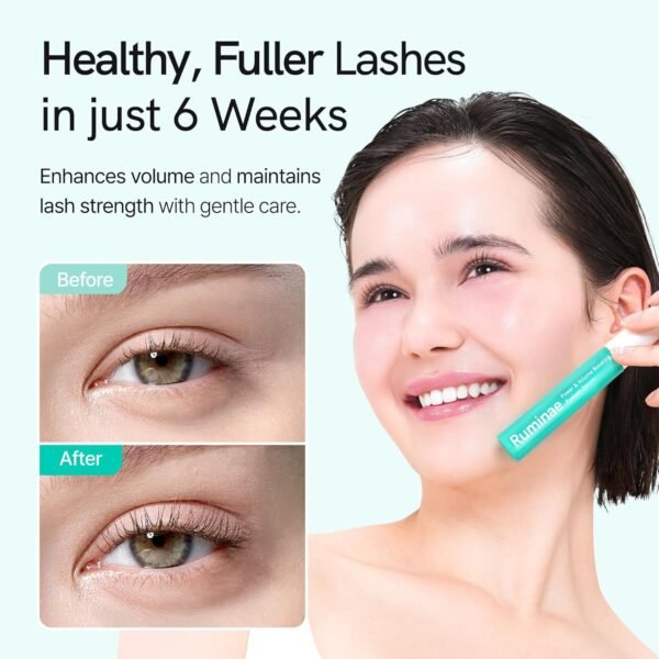 Korean Eyelash Growth Serum | Hyaluronic Acid, Biotin, Centella, Peptides | Nourishes & Strengthens Lashes | Vegan Prostaglandin Free & Non Irritating | 0.3 fl oz