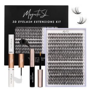 81WGG71j31L._SL1500_.jpg Lash Clusters DIY Lash Extensions Kit 320pcs Individual Lashes Clusters 30D 40D D Curl Eyelash Extension Kit with Applicator and Lash Bond&Seal,Clusters Lash Glue Remover Mix 10-16mm (30D+40D-320 KIT)