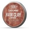 Viking Revolution Sandalwood Hair Clay for Men - Matte Finish Mens Hair Clay - Texturizing Clay Hair Product Men with Jojoba and Vitamin E - Clay Pomade for Men Effortless Hair Styling Cream (2 oz)