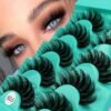 81WWJ7sZmrL._SL1500_.jpg Mink Lashes Strip Eyelashes Fluffy Volume False Eyelashes that Look Like Extensions Glamour Wispy Curly Fake Lashes 5 Pairs Pack