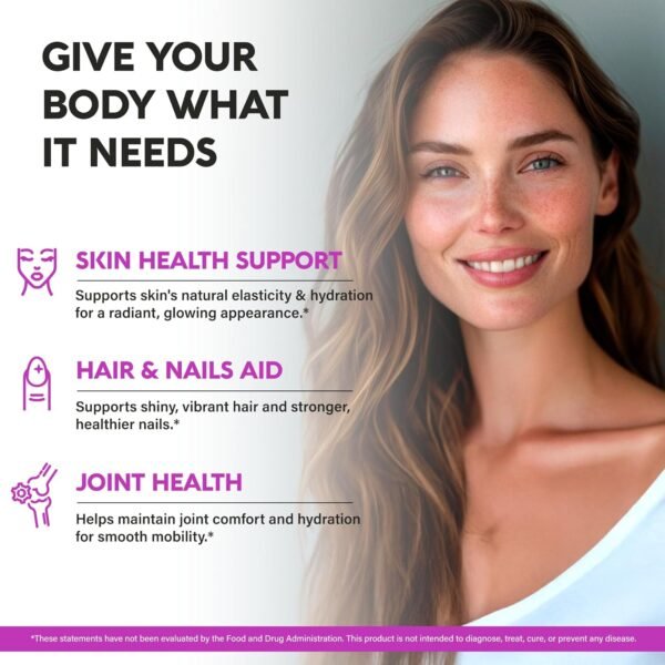 81Wk6zQpLL._AC_SL1500_.jpg Multi Collagen Peptides - Hydrolyzed Types I, II, III, V & X - Collagen Supplement for Women 1300mg - w/ Hyaluronic Acid, Vitamins C & E - Skin, Hair, Nails & Joint Support - Made in USA, 120 Capsules