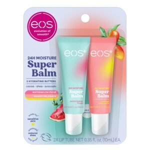81Y95at4LL._SL1500_.jpg eos 24H Moisture Super Balm- Watermelon Frosé & Mango Melonade, Lip Mask, Day or Night Lip Treatment, Made for Sensitive Skin, 0.35 fl oz, 2-Pack