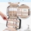 81YWZ5pEqoL._AC_SL1500_.jpg BAGSMART Toiletry Bag Hanging Travel Makeup Organizer with TSA Approved Transparent Cosmetic Bag Makeup Bag for Full Sized Toiletries, Large-Blck