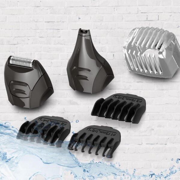 Remington All-in-One Grooming Kit, Lithium Powered, 8 Piece Set with Trimmer, Men's Shaver, Clippers, Beard and Stubble Combs, Black