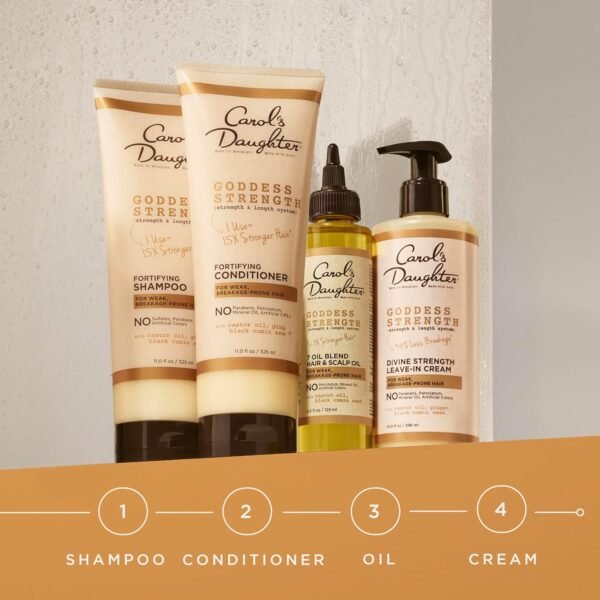 Carol's Daughter Goddess Strength 7 Oil Blend Scalp and Hair Oil for Waves, Coils and Curls, Hair Treatment with Castor Oil, 4.2 Fl Oz