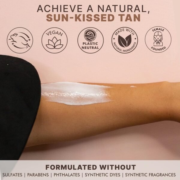 Beauty by Earth Self Tanner - USA Made with Natural & Organic Ingredients, Moisturizing Self Tanning Lotion with Aloe Vera & Coconut for a Natural Glow, Streak-Free Fake Tan, Medium to Dark