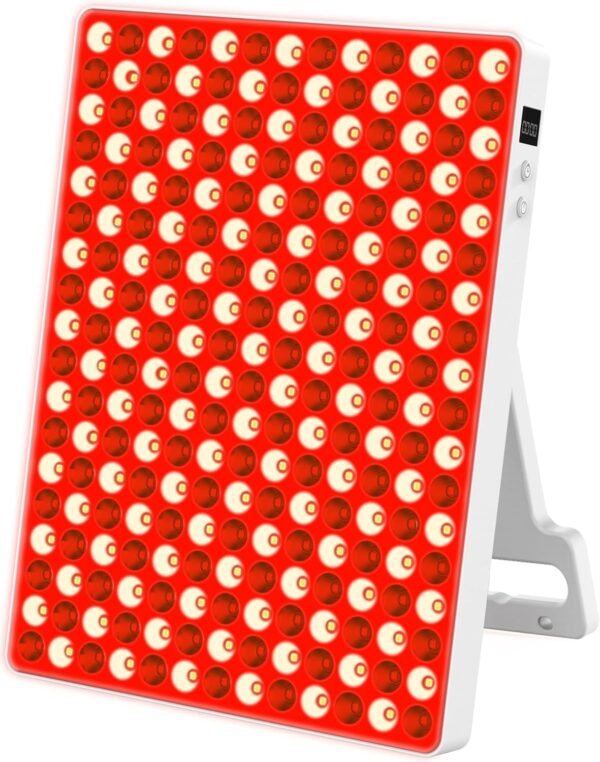 Red Light Therapy with Timing and 180° Adjustable Stand, Deep 660/850nm Near Infrared& Red Light Therapy Panel for Face Body, Skin Care, Home LED Therapy Lamp for Pain Relief of Muscles Joints,234LEDs