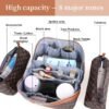 81ZuDmRrM6L._AC_SL1500_.jpg BOYATU Travel Makeup Bag Cosmetic Bags for Women: 3 Pcs Set Large Portable Make up Bag with Handle - Vegan Leather Toiletry Bags with Compartments - Makeup Organizer for Travel Essentials(01-Coffee)