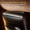 Electric Foil Shavers for Men: Mini Electric Razor for Face - IPX7 Waterproof Cordless Razor with LED Display & Fast Charge - Micro-Comb Technology & Precision Blades