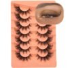 81aiZWqGPuL._SL1500_.jpg False Eyelashes Wispy Lashes Natural Look Fake Eyelashes Cat Eye Lashes Mink Fluffy Strip False Lashes Fox Eye Lashes Pack 7 Pairs ALICROWN