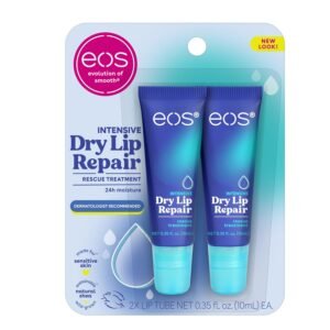 81bpPoZZItL._SL1500_.jpg eos The Hero Lip Repair, Extra Dry Lip Treatment, 24HR Moisture, Natural Strawberry Extract, 0.35 fl oz, 2 Count (Pack of 1)