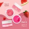 Watermelon Sugar Lip Scrub for Women Dry, Cracked and Dark Lips – Lip Scrubber Exfoliator and Organic Lip Scrubs Exfoliator and Moisturizer with Lip Brush – Vegan, Cruelty-Free Lip Care Products (20g)