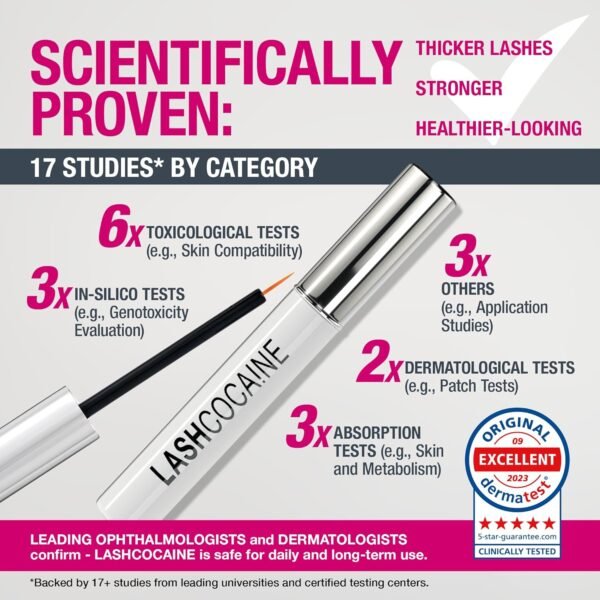 LASHCOCA!NE eyelash growth serum to grow longer & fuller eyelashes | vegan lash enhancing serum | test winner “VERY GOOD” for eyelash extensions | long eye-lashes by Svenja Walberg