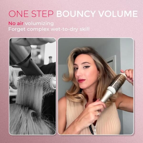 81cutSTPKEL._AC_SL1500_.jpg TYMO Thermal Brush Heated Round Brush - STYLUX 1.7 Inch Blowout Volumizer with Flexi-Fit Tech for Hair Straightening, Curling Styler Tool, Hair Straightener and Curler 2 in 1, Dual Voltage, Gold