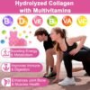 81dDP70tRL._AC_SL1500_.jpg Multi Collagen Peptides Gummies, Type I, II, III, V, X - Hydrolyzed Collagen Peptides with Biotin, Hyaluronic Acid, Supports Healthy Skin, Strong Nails & Thick Hair, 60 Count, 1 Pack