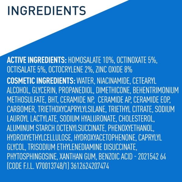 81dYTYOBzML._SL1500_.jpg CeraVe AM Facial Moisturizing Lotion with SPF 30, Oil-Free Face Moisturizer with SPF, Formulated with Hyaluronic Acid, Niacinamide & Ceramides, Non-Comedogenic, Broad Spectrum Sunscreen, 3 Ounce