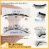 QUEWEL Magnetic Eyelashes 2 Pair Reusable Magnetic Eyelashes with Applicator No Glue Needed Eyelashes Cat Eye Natural Look Lash Clusters Kit Easy to Wear and Remove(A05)