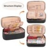 81eL1mj3D6L._SL1500_.jpg OCHEAL Small Cosmetic Bag,Portable Cute Travel Makeup Bag for Women and girls Makeup Brush Organizer cosmetics Pouch Bags-Black
