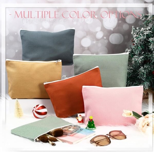 81eUVLSSQCL._AC_SL1500_.jpg Reginary 10 Pcs Canvas Makeup Bags Bulk for Women Blank DIY Craft Pencil Pouch Multicolor Cosmetics Bag Travel Toiletry Pouch Gift for Mental Health Nurse Mother Teacher(Boho Color)