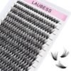 81egHKTHCmL._SL1500_.jpg Cluster Lashes 240pcs 40D DIY Eyelash Extension D Curl Long Individual Lashes Mixed Tray Faux Mink Lash Clusters Extensions 0.07 0.10 Black (40D-0.07D-9-16mm)