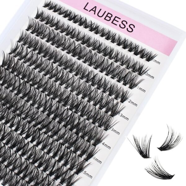 81egHKTHCmL._SL1500_.jpg Cluster Lashes 240pcs 40D DIY Eyelash Extension D Curl Long Individual Lashes Mixed Tray Faux Mink Lash Clusters Extensions 0.07 0.10 Black (40D-0.07D-9-16mm)