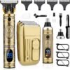 Professional Hair Trimmer for Men,Hair Clippers Nose Hair Trimmer Shaver Set,Cordless Barber Clippers,T-Blade Beard Trimmer Electric Shaver Razor for Men Haircutting Grooming Kit