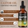 81fA5sEFQ9L._SL1500_.jpg Organic Cold Pressed Castor Oil USDA Certified Eyelash and Hair Growth Serum, Hexane-Free, Conditions and Stimulates Growth for Lashes, Brows and Hair