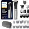 Philips Norelco Multigroom 9000 Series, All-in-One Trimmer, Beard Trimmer and Hair Clipper, 23-Piece Men's Grooming Kit for Beard, Body, Face, Nose, Ear and Intimate Areas, MG9520/50