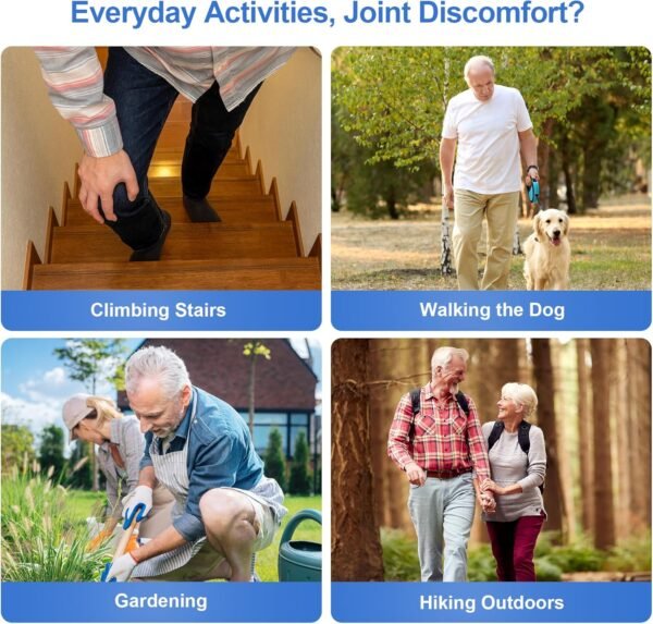 Wireless Red Light Therapy for Knee Pain Relief – 660nm Red & 880nm Infrared Heating Pad for Arthritis, Joint & Muscle Pain – Adjustable Fit, Ideal for Seniors & Home Use