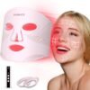 81gTR-z03OL._AC_SL1500_.jpg LED Face Mask Light Therapy, 4 Modes Portable Red Light Therapy for Face with 2000mAh Rechargeable Remote, Blue, Orange, 850NM Infrared & Red Light Mask, 400 LEDs for Anti-Aging, at Home