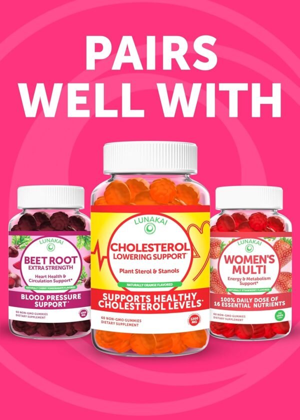 Lunakai USA Made Collagen Peptides Gummies - 200mg Non-GMO Anti-Aging Formula with Biotin, Zinc, Vitamins C & E for Hair, Skin and Nails, 60ct