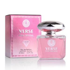 81gk8eiXpQL._SL1500_.jpg Verse Pink Crystal Eau De Parfum for Woman - Top Notes of Pomegranate, Yuzu & Iced Accord - Base Notes of Peony, Lotus, Magnolia, Amber, Musk & Mahogany - Floral & Fruity Scent - Elegant 100ml Bottle