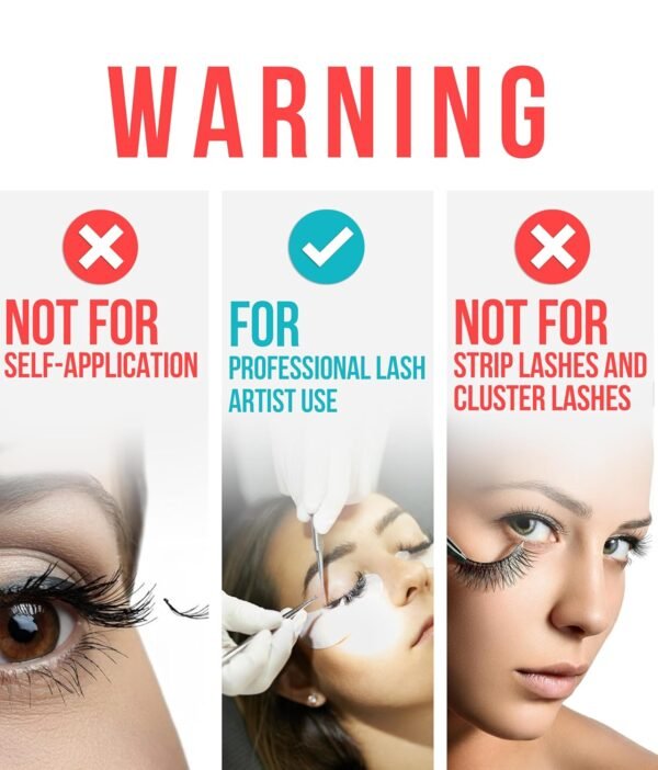 Extra Strong Eyelash Extension Glue Stacy Lash (0.17fl.oz / 5ml) / 0.5-1 Sec Dry/Retention – 8 Weeks/Black Adhesive/Professional Supplies