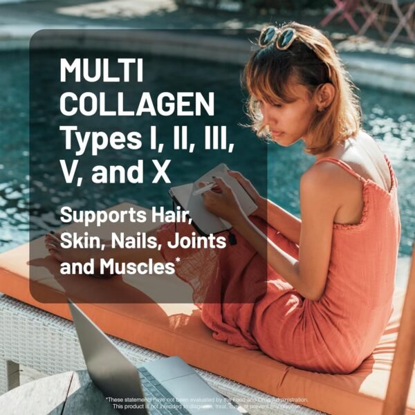NatureWise Multi Collagen Peptides Pills for Women & Men - Type I, II, III, V, X w/Hyaluronic Acid - Supports Skin, Hair, Joint Health* - Grass Fed, Gluten Free, Non-GMO - 90 Capsules[30 Day Supply]