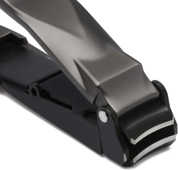 Nail Clippers for Men with Catcher - KLIPP Heavy Duty Razor-Sharp Self-Collecting Nail Cutter, Ergonomic Lever for Fingernails & Toenails, Ideal Gift for Men & Grooming Gifts Includes Ziplock Pouch