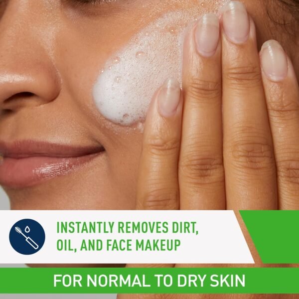 81iKK3Wj7hL._SL1500_.jpg CeraVe Hydrating Cream To Foam Cleanser, Makeup Remover Face Wash For Dry Skin, Foaming Facial Cleanser With Hyaluronic Acid, Normal To Dry Skin, Fragrance Free & Non Comedogenic, 19 Fluid Ounce