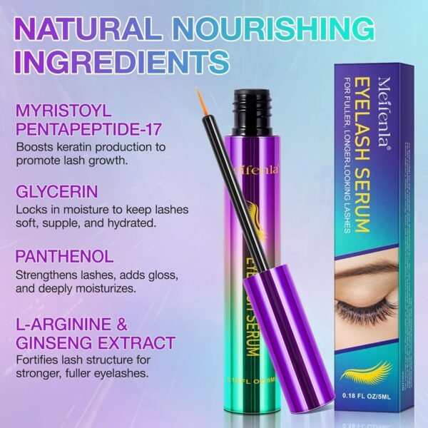 Lash Serum for Eyelash Growth Serum, EyelashSerum to Grow Lashes, Lash Enhancing, Thicker, Fuller, Longer, Naturally Beautiful, for Sensitive Eyes, Non Irritating