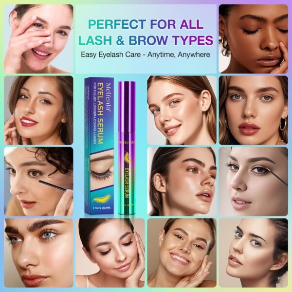 Lash Serum for Eyelash Growth Serum, EyelashSerum to Grow Lashes, Lash Enhancing, Thicker, Fuller, Longer, Naturally Beautiful, for Sensitive Eyes, Non Irritating