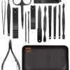 Utopia Care - Manicure Kit for Women and Men, 15-Pcs Manicure Set with Nail Clippers or Nail Kit Includes Fingernail & Toenail Clipper, Pedicure Kit with Luxurious Travel Case Present for Men, Father