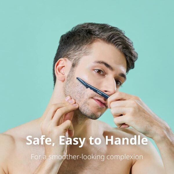 81kDVslLDnL._SL1500_.jpg DORCO Line-Up Razor for Men - Ultimate Grooming Tool for Mustache & Beard (2 Pack)