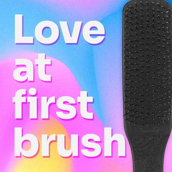 Wet Brush Detangling Hair Brush for Men, Black, Stimulates Scalp & Beard for Fuller Stronger Hair, Intelliflex Detangler Help Bristles Promote Growth & Protect from Breakage, Pain-Free