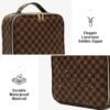 81ldHRoJl5L._AC_SL1500_.jpg Checkered Makeup Bag, Portable Makeup Bag with Adjustable Partition, Cosmetic Bags for Women Toiletry Travel Organizer Portable Make Up Bags for Christmas Birthday Gifts
